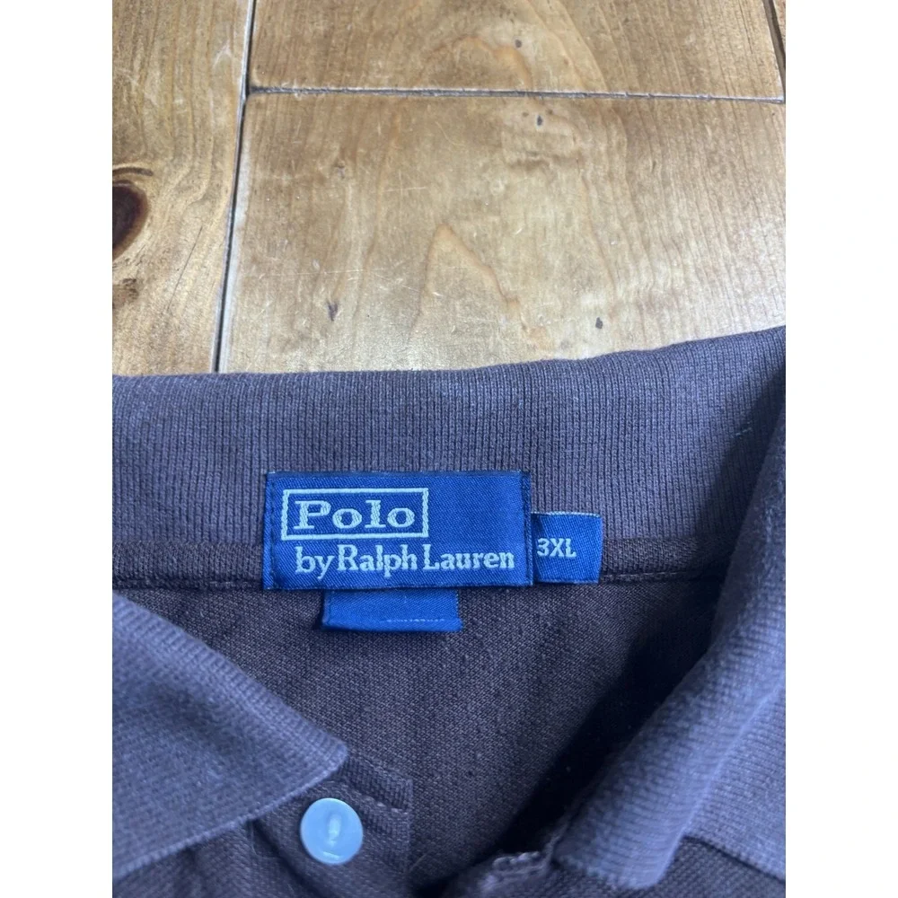 Polo by Ralph Lauren Men's Brown Pique Polo Shirt Big Pony 3XL Short Sleeve